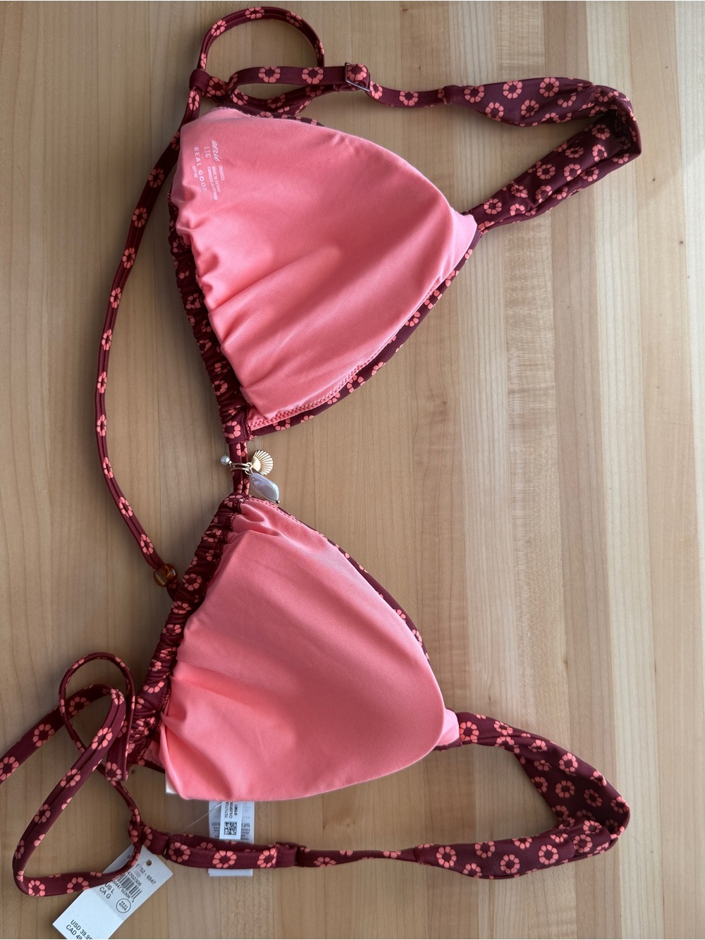 NWT Aerie Triangle Wide Strap Bikini Top - Picture 5 of 9